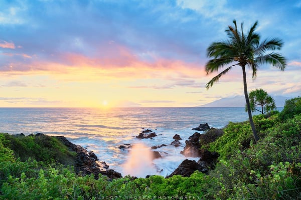 Wailea-Beach-Path-Sunset-Maui-Hawaii